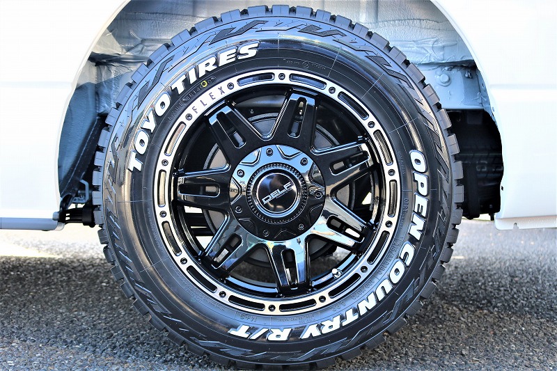 FLEXオリジナルDELF05アルミでバチバチの組み合わせ！車検対応です！
