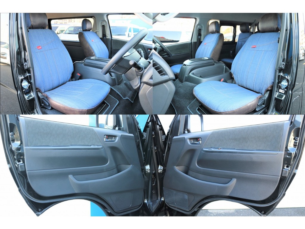 フロントシートも合わせてデニム！