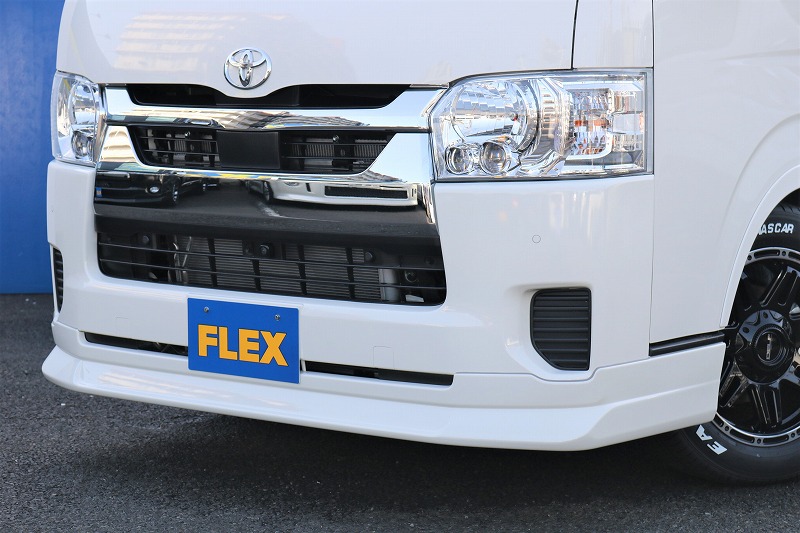 PP製で素材にもこだわっているFLEXオリジナルデルフィーノラインフロントスポイラー！