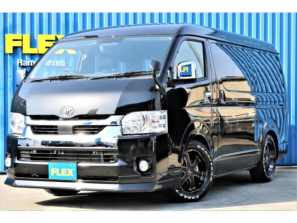 新車ハイエースワゴン　ＦＬＥＸ内装架装Ｖｅｒ１　ベット　テーブル　床貼り施工済み♪