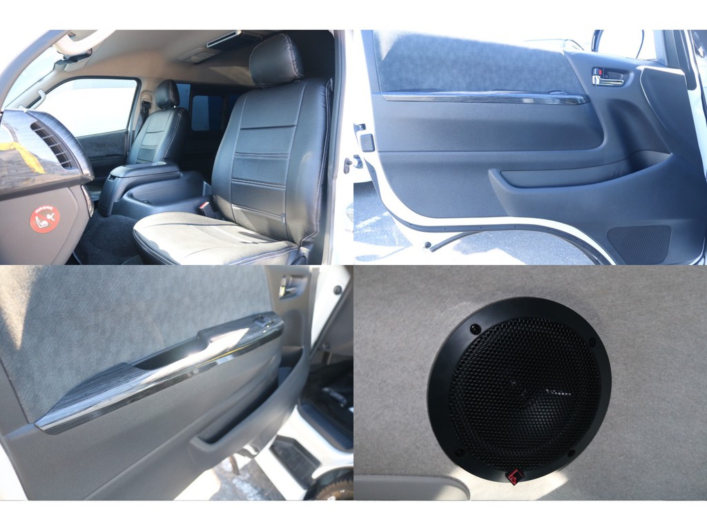 全席シートカバー装着済み、ルーフスピーカー付き！