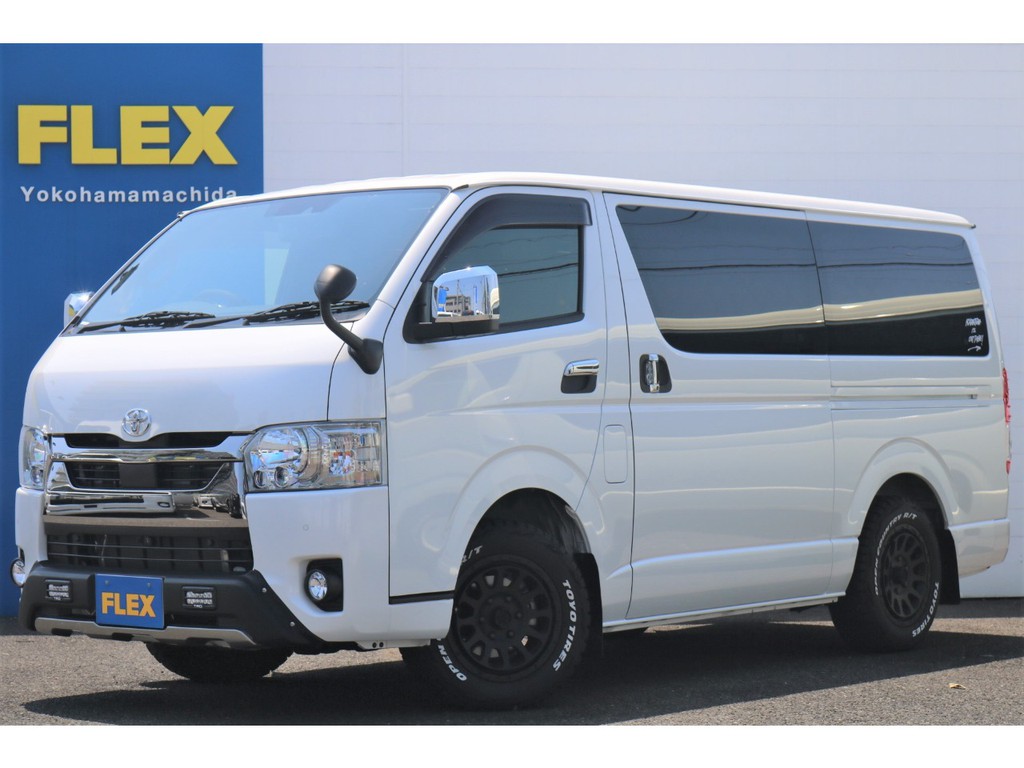 ☆買取直販・ハイエースバンS-GLダークプライムⅡ2WD・ディーゼル　オフロード仕様ベッドキット付き☆