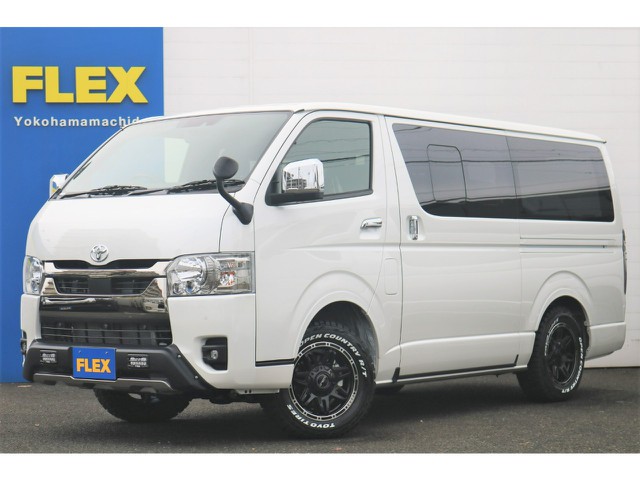 ☆新規未登録・ハイエースバンS-GLダークプライムⅡ4WD・ディーゼルFLEXオリジナル内装架装Ver.4エレコ☆
