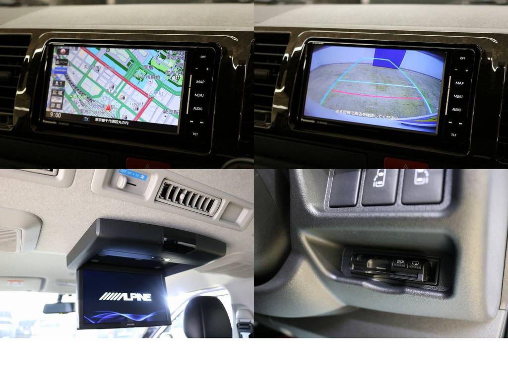 ストラーダＳＤワイドナビ　ＥＴＣ　ＡＬＰＩＮＥフリップダウンモニター！