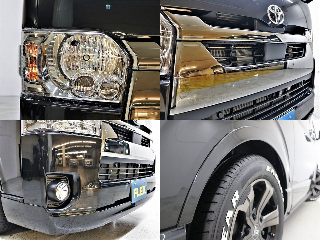 ＬＥＤヘッドランプ＆衝突軽減ブレーキシステム＆415コブラ クリンルックⅢフロントリップスポイラー＆ＦＬＥＸオリジナル【ＤｅｌｆｉｎｏＬｉｎｅ】オーバーフェンダー！