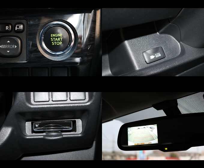 メーカーオプションのプッシュ＆スマートキー、１００V電源、バックカメラ付防眩ミラー、助手席エアバッグが装着されています☆
