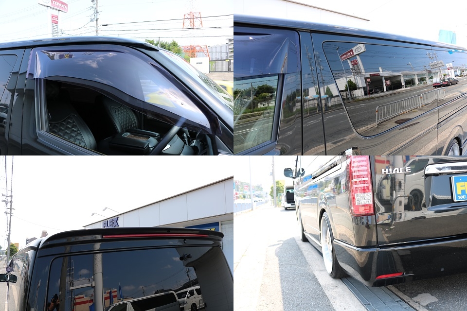 大型ドアバイザー！リアルーフスポイラー！現車は大阪店在庫ですので、お求め＆お問い合わせは大阪店までお願いします。全国納車大歓迎！