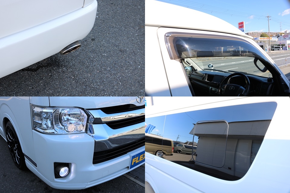 ＬＥＤヘッドライト＆フォグバルブ！フロントリップ！マフラーカッター！サイドガラス開閉式！サイドバイザー！現車は大阪店在庫ですので、お求め＆お問い合わせは大阪店までお願いします。全国納車も大歓迎！