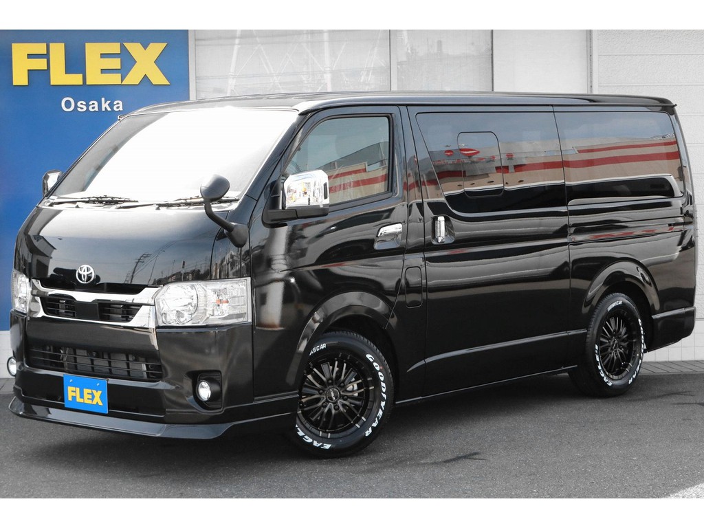 新車ハイエースバン　ダークプライムⅡ　ディーゼル２ＷＤ　外装カスタム車両が完成致しました！！