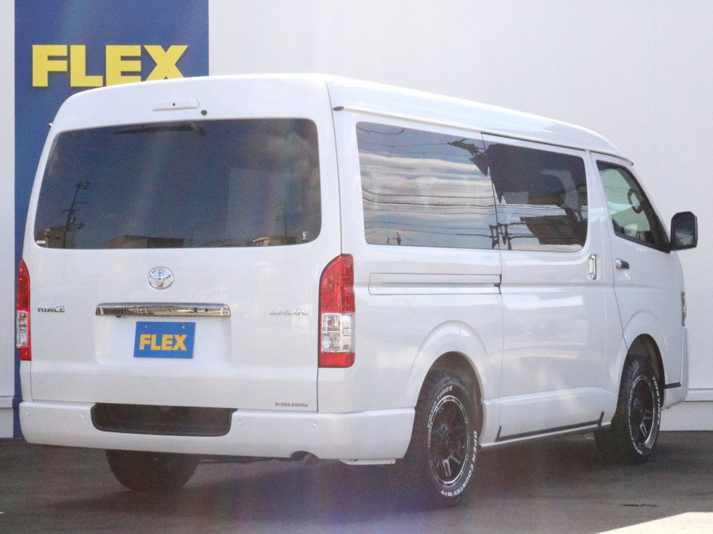 ハイエースの事なら専門店のＦＬＥＸハイエース神戸店へ！　新車中古車販売は勿論、経費が使えるリースやローンを使った販売など新たなハイエースライフを始めるお手伝いを致します！