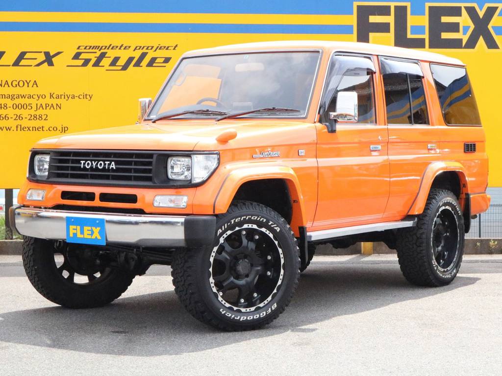 買取特選車☆目を引く鮮やかなパッションオレンジ７８プラドです☆これからのシーズン大活躍間違いなしの１台です☆