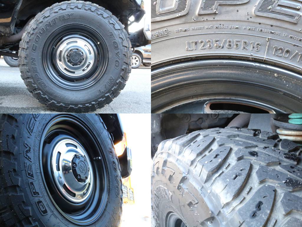 ＤＥＡＮ１６インチＡＷ・ＴＯＹＯオープンカントリー２３５／８５Ｒ１６の装備！オシャレは足元からですね。