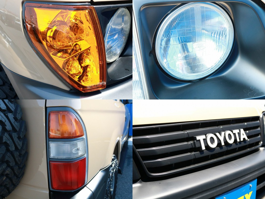 すべて純正パーツで作り上げておりますので、丸目ヘッドライトは純正になります！TOYOTAグリルも装着予定になります！