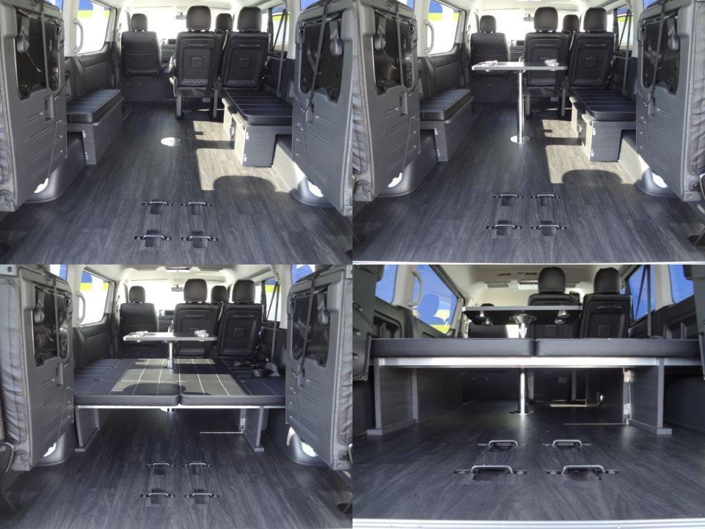 リア全面重歩行用床張り施工済み♪様々なアレンジが使用用途を広げてくれます☆