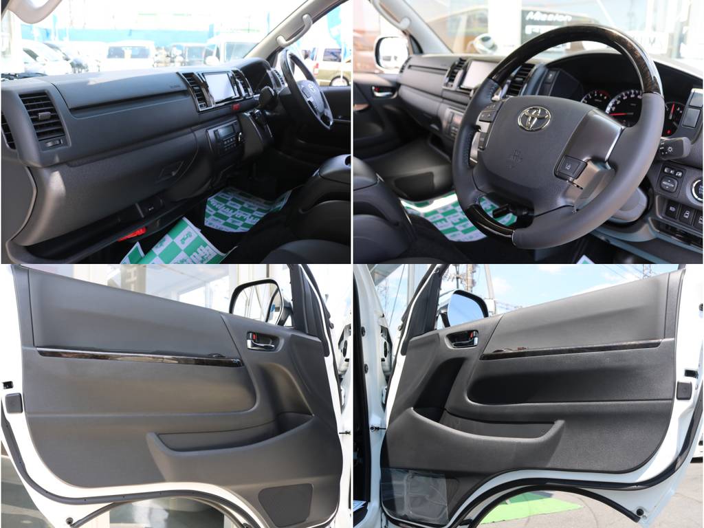 【内装詳細】ドアパネルにはこちらも特別仕様車限定のレザートリムとウッドが装備されております♪