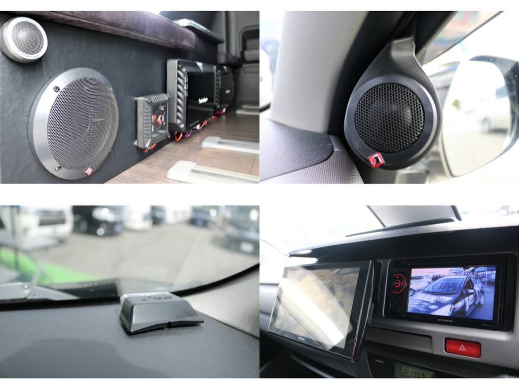 【オーディオ詳細②】ロックフォード製後席用スピーカー☆ツィーター☆アンプ☆サブウーファー☆フロントツィーター☆社外セキュリティ装備♪