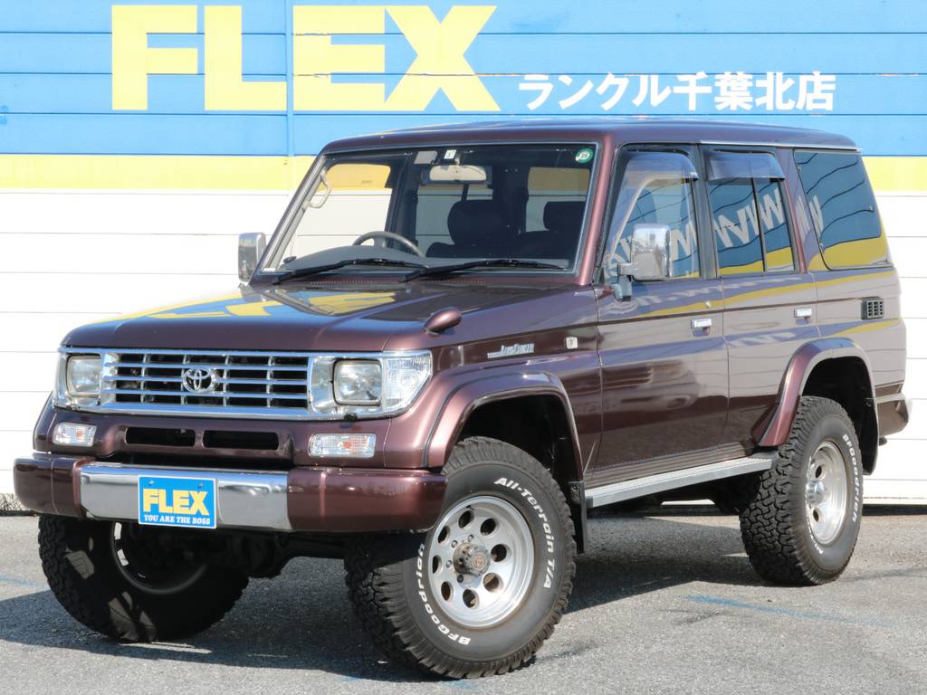 お待たせたしました。大人気ランドクルーザー７８プラドのご紹介です☆ブラウンオールペイントに２インチリフトUPスタイル☆