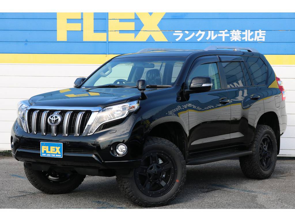 １５０プラドTXディーゼルターボ５人乗りの１５０プラドを２インチリフトUPにロックスターを合わせたカッコいい１台のご紹介です☆