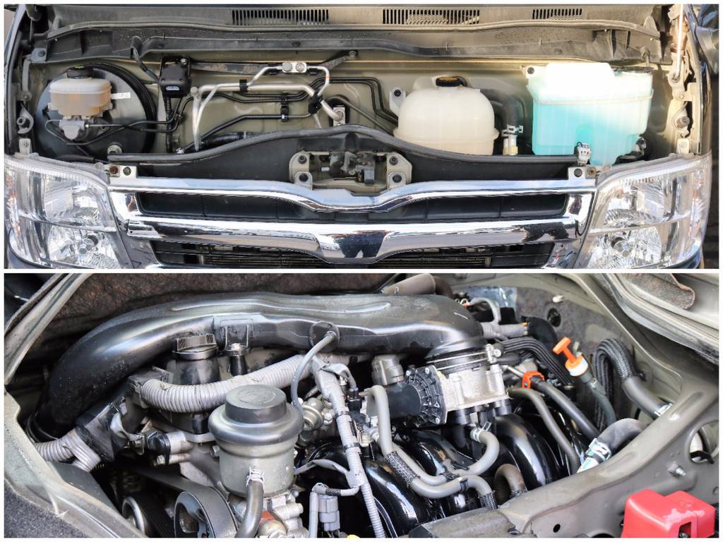 冷却水や細かい油脂類もしっかり交換！バッテリーも比重をはかり必要なら充電及び交換します！細かい作業をおろそかにすると納車後トラブルになります！やらない業者がほとんどなんですよ