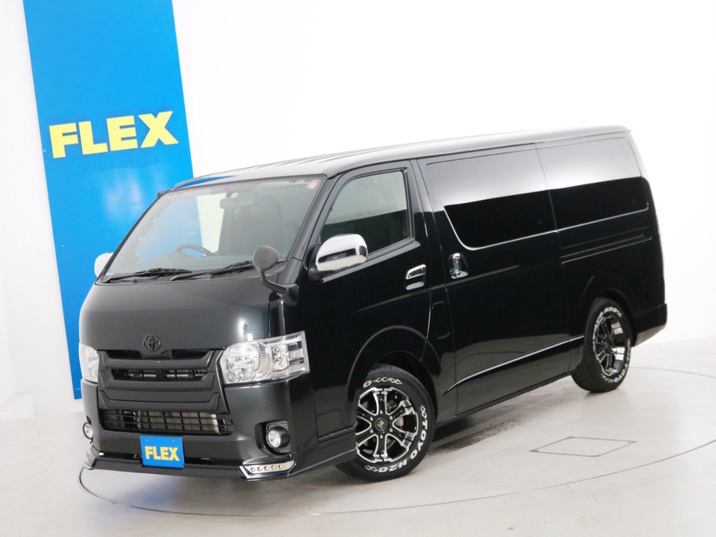 Ｈ２９年　レジアスエース　Ｓ－ＧＬ　６．３万ｋｍ　３．０ディーゼルターボ２ＷＤ　５人乗り４ナンバー登録　特別仕様車ダークプライム　ベッドカスタムＰＫＧ！