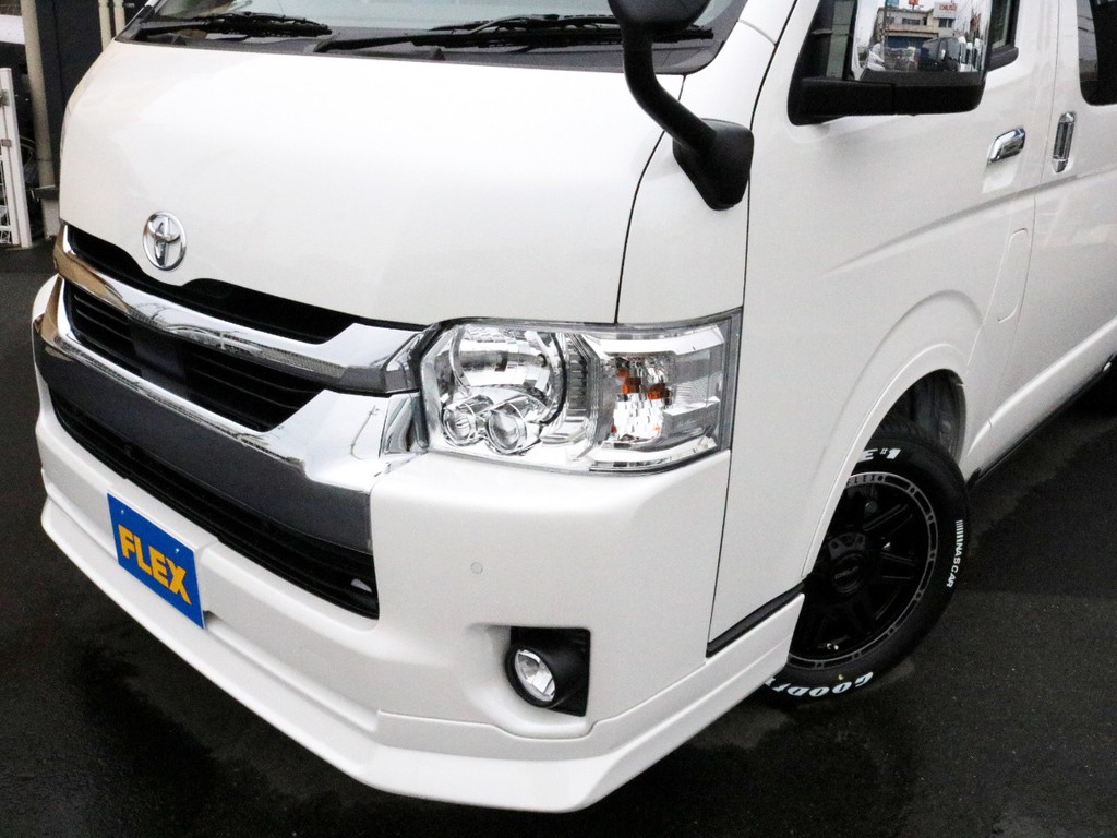 フロントにはFLEXデルフィーノラインフロントリップを装着済み！　フェイスが引き締まって見えます。