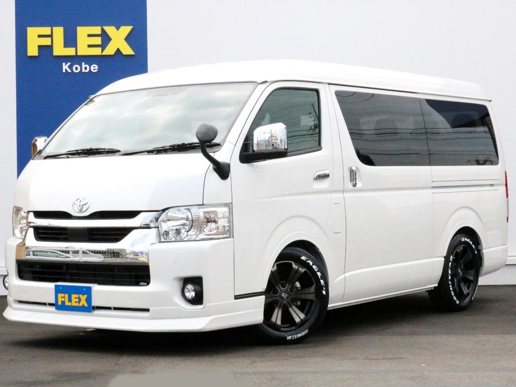 ☆未登録新車☆　ＦＬＥＸシートアレンジＶｅｒ１．５デニム！　お洒落なデニム調内装でベッド、床パネル、テーブルを完備！　デザインも機能性も高い今一押しの一台が神戸店に完成しました！