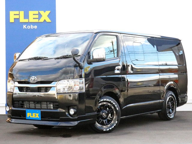 未登録新車　ハイエースバンＤＡＲＫＰＲＩＭＥⅡ　ＦＬＥＸフローリングパッケージ完成！　オリジナルアイテム多数装着！　レジャーやアウトドアは勿論、自分好みの一台を作るベース車両にも適した一台です！