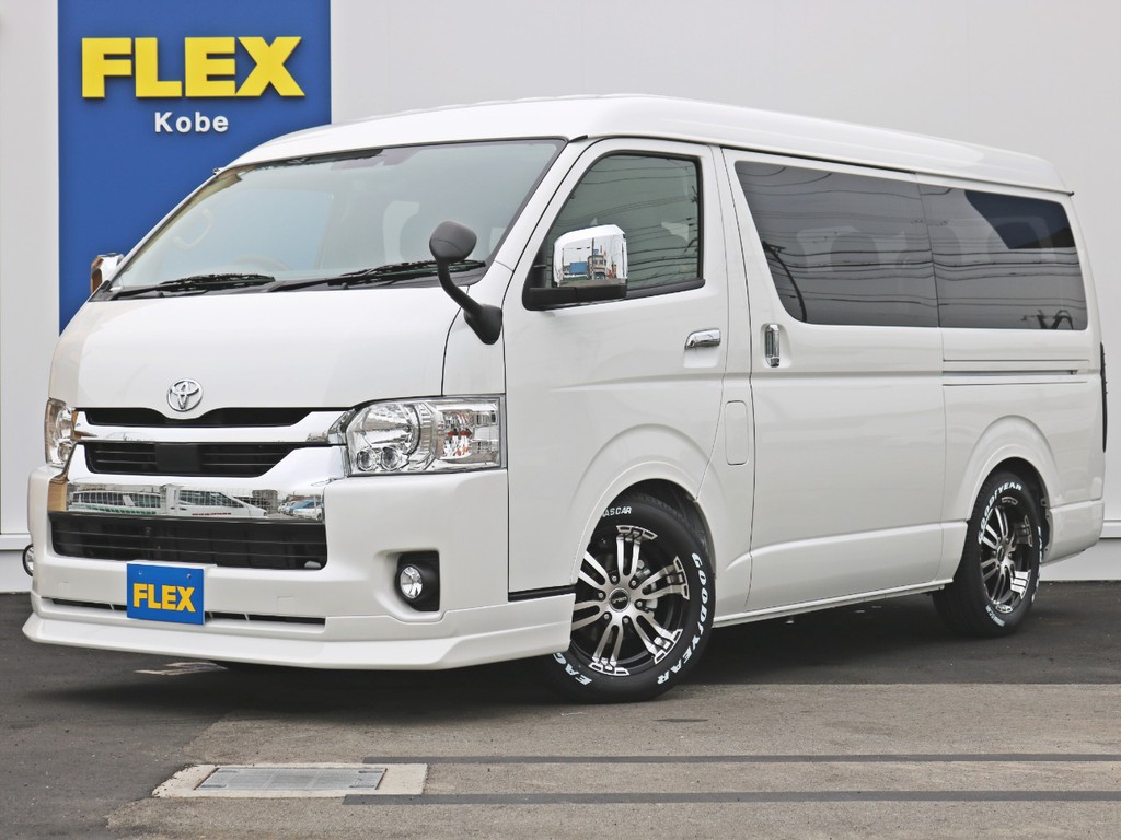 【６型 未登録新車ワゴンGL】FLEXコンプリートナビパッケージが完成！　全国納車OK！　ご来店、お問い合わせはお早めに！　FLEXハイエース神戸店まで！