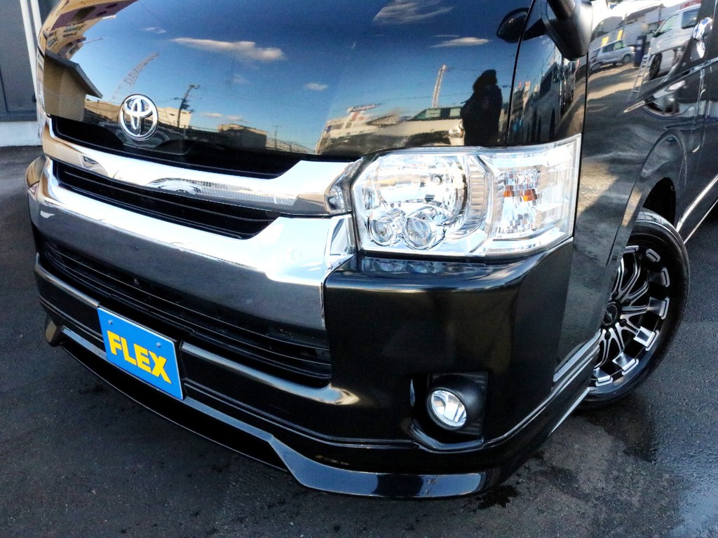 Ｈｅａｒｔｓフロントリップスポイラーを装着済み！　ＬＥＤヘッドライトも完備しているので夜道でも安心です♪