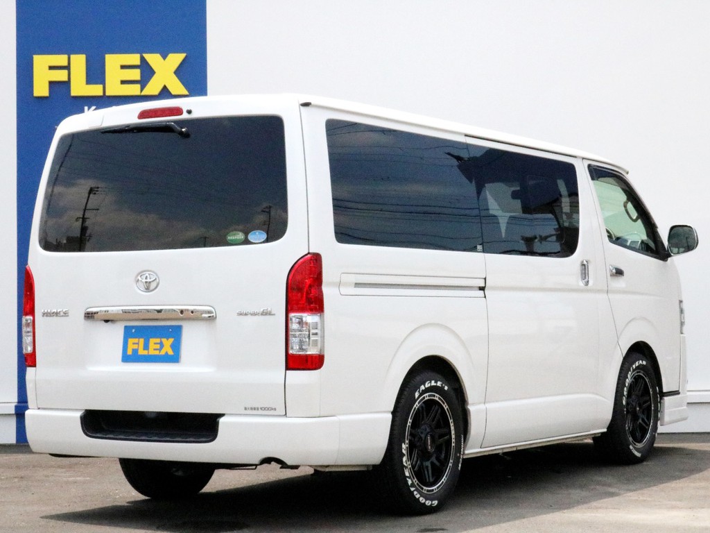 ハイエースの事なら専門店のＦＬＥＸハイエース神戸店へ！　新車中古車販売は勿論、経費が使えるリースやローンを使った販売など新たなハイエースライフを始めるお手伝いを致します！