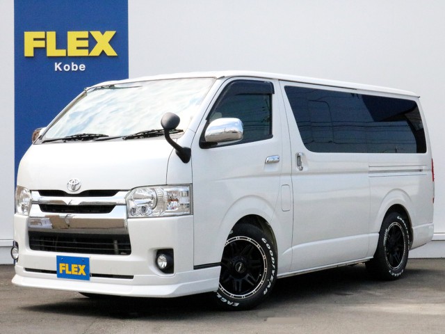 ☆H26年式　ハイエースバン　3.0ディーゼルターボ２WD ☆ 人気のパールホワイト４型に多数のカスタムパーツ装着！　ロープライスで状態も良好！