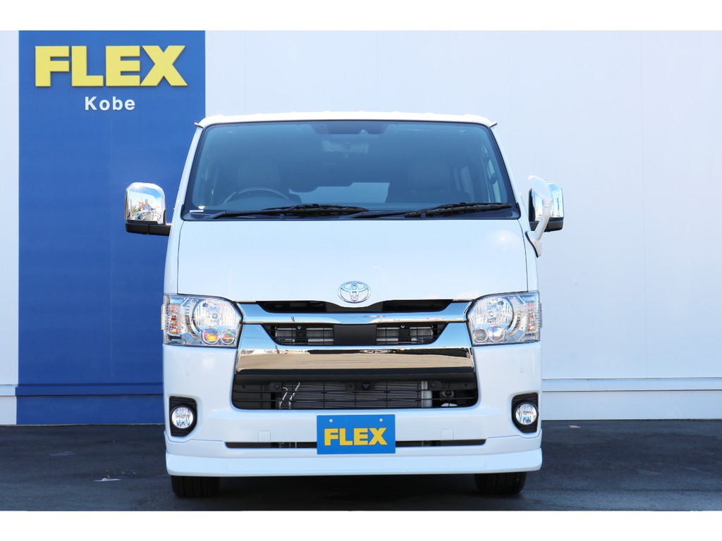 さあ、シートアレンジ【Ver4】と専用の車内電源システム【エレコ】を搭載したハイエースナローディーゼルバン２WDでお出かけしましょう！　ご来店お問い合わせはお早めに！　専門店のFLEX神戸店まで！