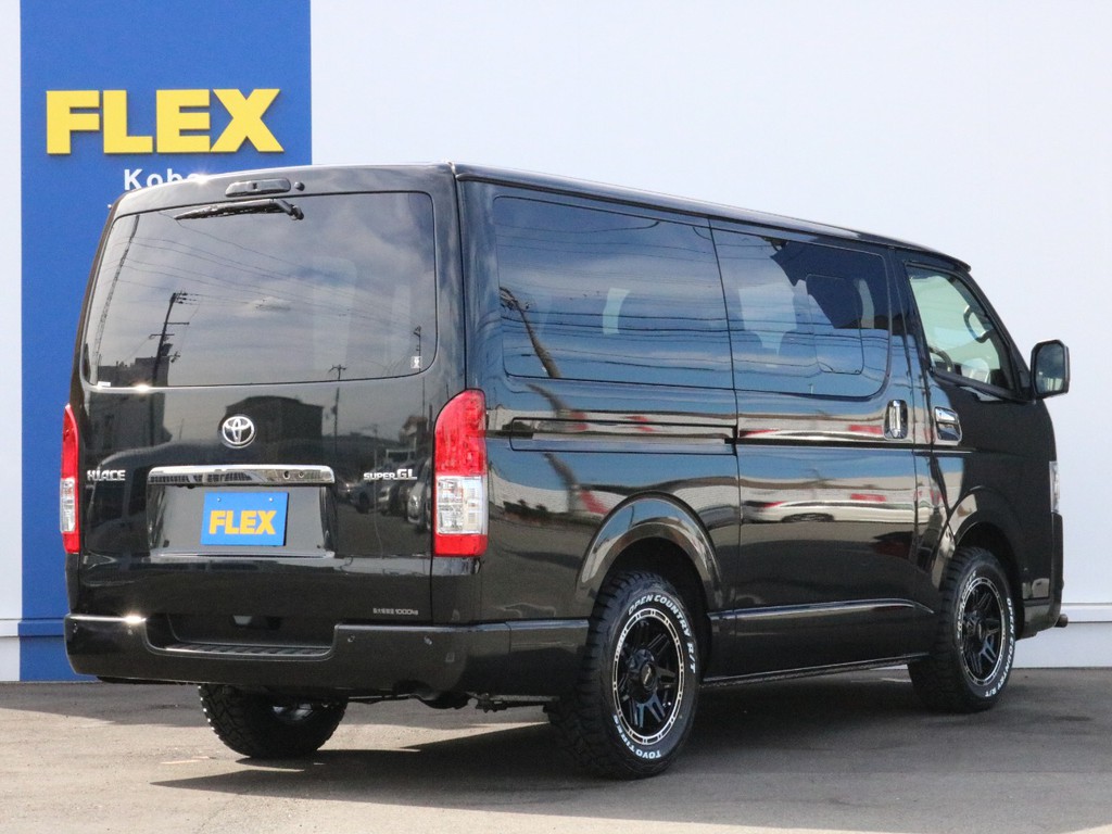 ハイエースの事なら専門店のＦＬＥＸハイエース神戸店へ！　新車中古車販売は勿論、経費が使えるリースやローンを使った販売など新たなハイエースライフを始めるお手伝いを致します！