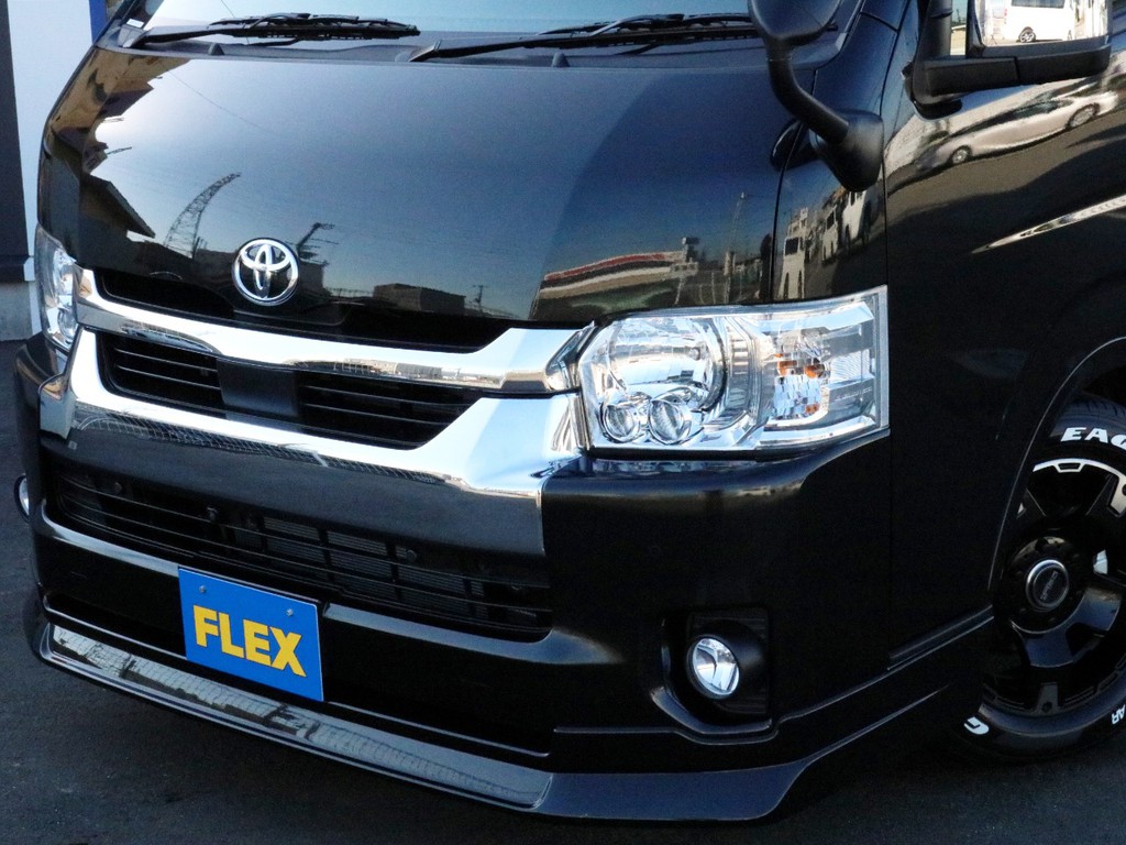 FLEX　オリジナルデルフィーノラインフロントリップを装着済み！　フェイス回りが引き締まって見えます。