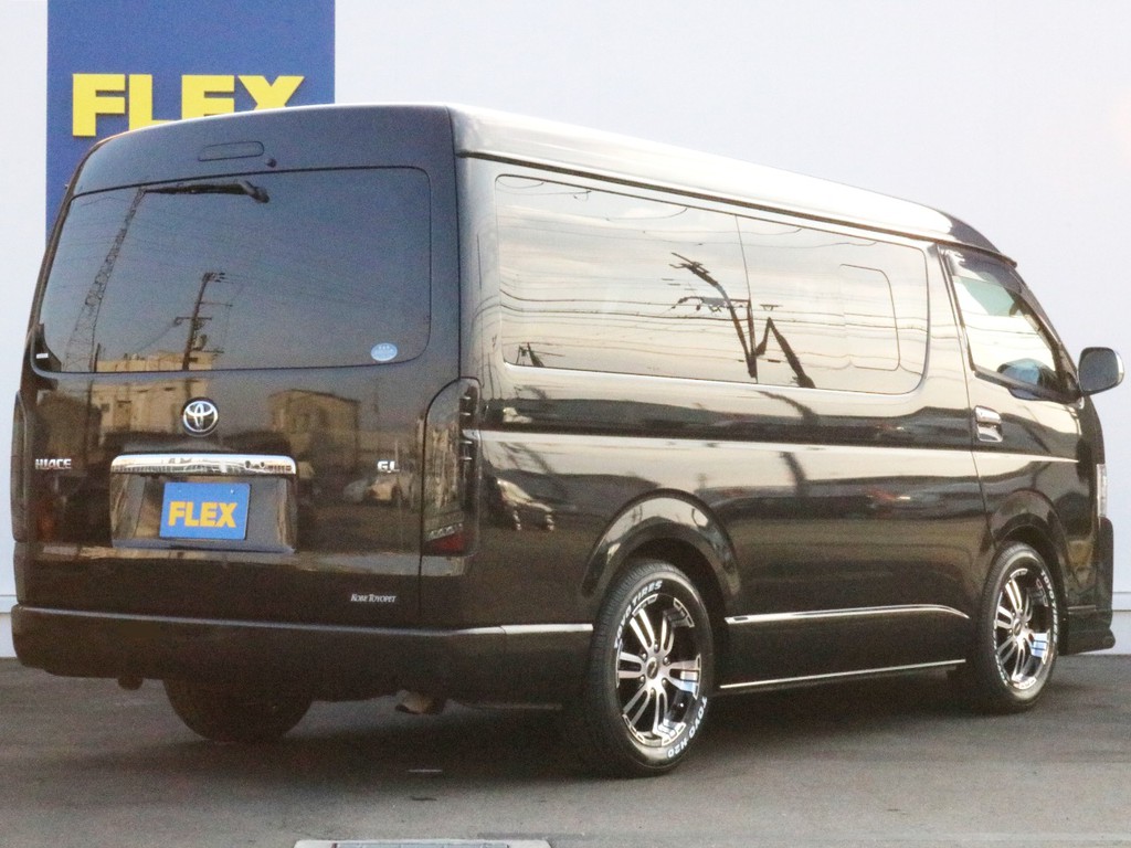 ハイエースの事なら専門店のＦＬＥＸハイエース神戸店へ！　新車中古車販売は勿論、経費が使えるリースやローンを使った販売など新たなハイエースライフを始めるお手伝いを致します！