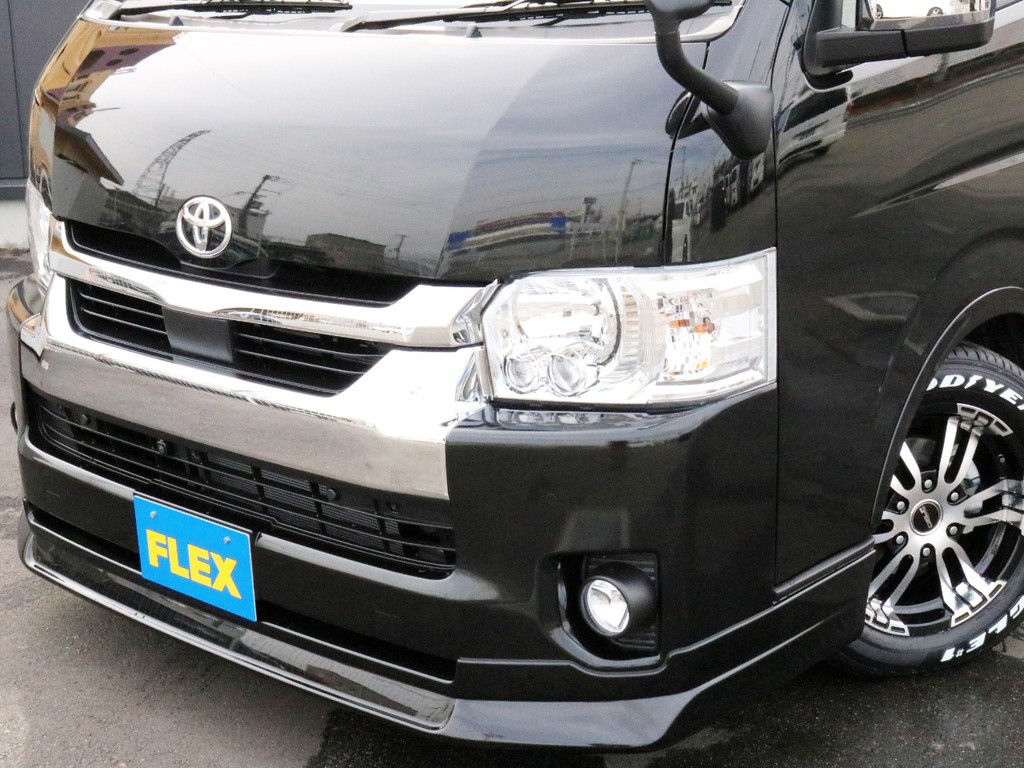 FLEXオリジナル　デルフィーノラインフロントリップを装着済み！　フェイス回りが引き締まって見えます。