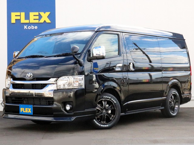 ☆未登録新車☆　ハイエースVワイドガソリン4WDダークプライムⅡ特別仕様をFLEX【ライトカスタムパッケージ！】　様々な用途に使えて追加カスタムの余地もある一台！