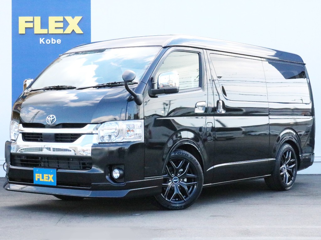 ☆未登録新車☆　ハイエースファインテックツアラーをベースにFLEXオリジナルパーツを組み込んだカスタムパッケージ！　BIG-X11インチフローティング等、特別な装備が多数！　全国陸送OK！