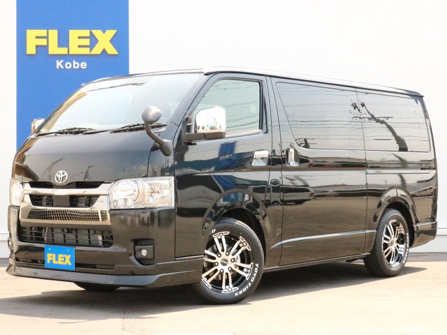 ☆未登録新車☆　新型ハイエースVディーゼルターボ2WDダークプライムⅡ特別仕様車が神戸店に入庫しました！　車中泊対応のベッドキットType2を搭載した一台！　即納車、全国陸送OK！