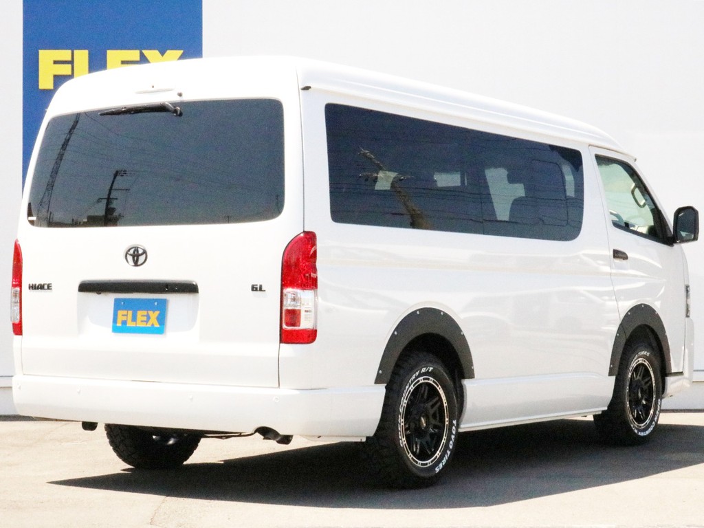 ハイエースの事なら専門店のFLEXハイエース神戸店へ！　新車中古車販売は勿論、経費が使えるリースやローンを使った販売など新たなハイエースライフを始めるお手伝いを致します。