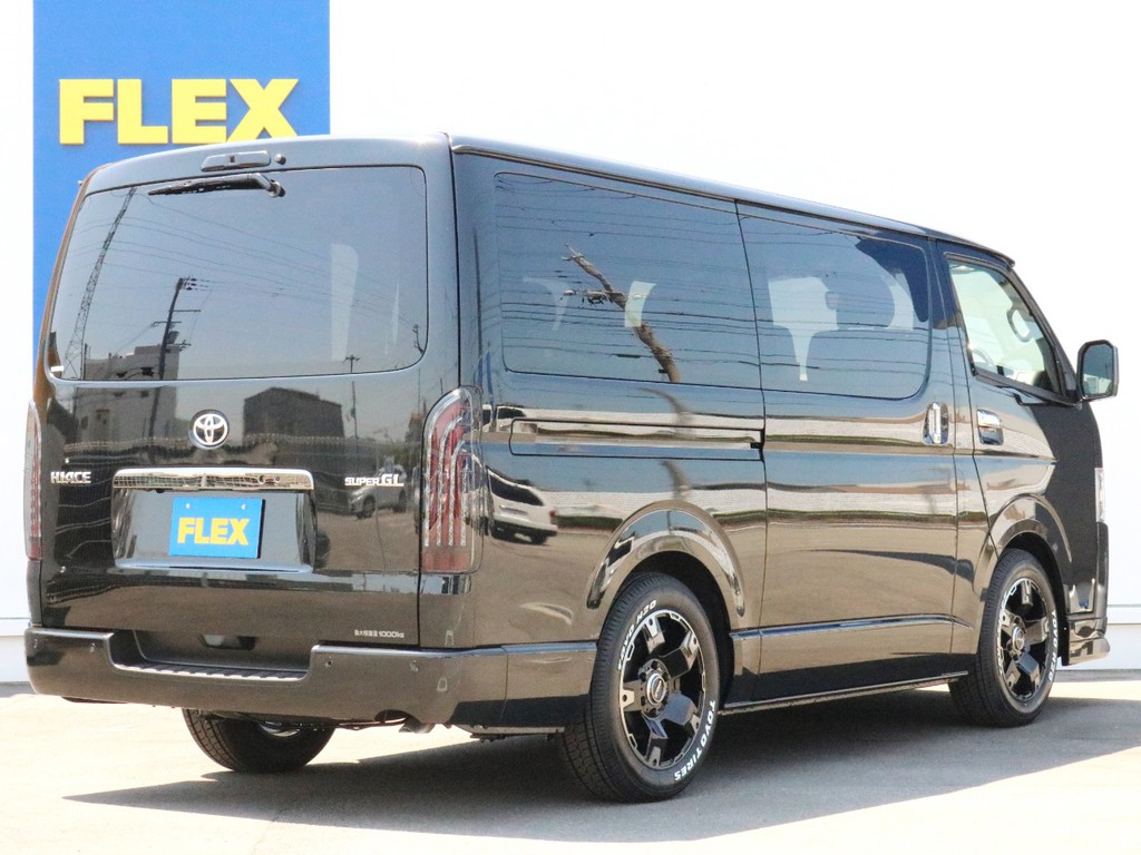 ハイエースの事なら専門店のFLEXハイエース神戸店へ！　新車中古車販売は勿論、経費が使えるリースやローンを使った販売など新たなハイエースライフを始めるお手伝いを致します！