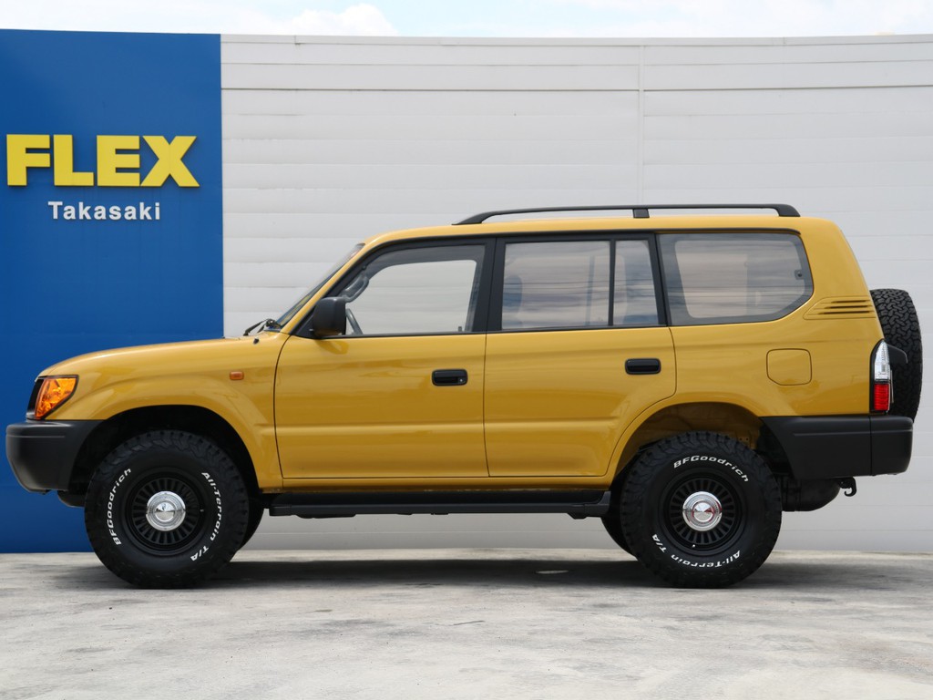 ランクル40純正のマスタードイエローでオールペイント致しました☆オシャレカラーで95プラドによく似合っています☆