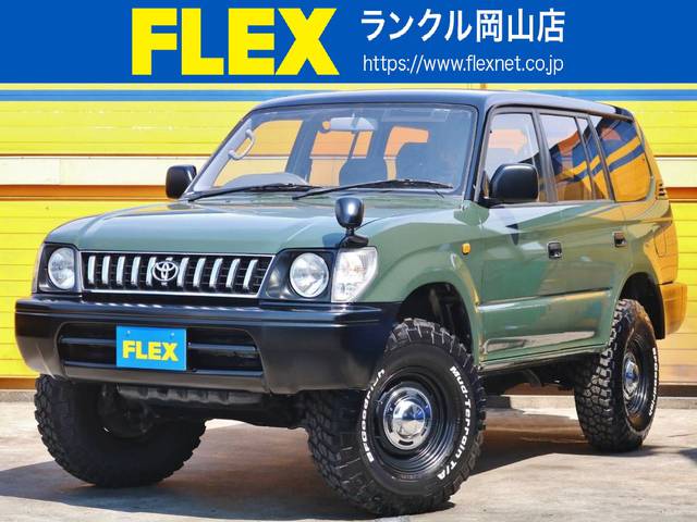 ランクドクルーザー９５プラド　NEWペイント×アーミーグリーン　丸目換装　２インチリフトＵＰ済！