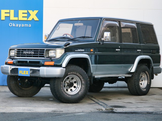 ７８プラド　後期型　２インチリフトＵＰ　社外タイヤアルミホイール　純正グリーンⅡ