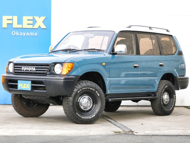 平成１１年式　９５プラド　後期型　オールペイント×アルルブルー　丸目クラシックコンプリートカーが走行距離１０万km台での登場です！