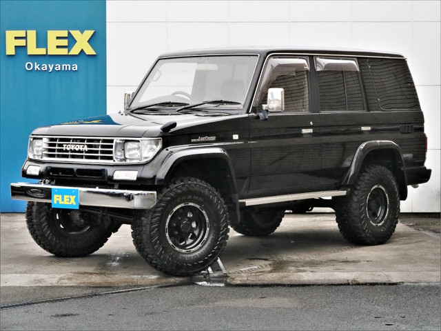 王道スタイル！ブラックワイドボディの後期型78プラドがランクル岡山店に新しく仲間入りです♪