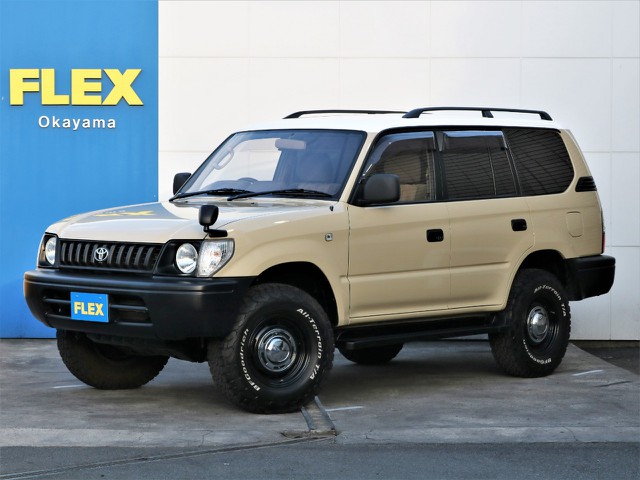 オールペイント ベージュ/ホワイトルーフ 後期型95プラドの入庫です！