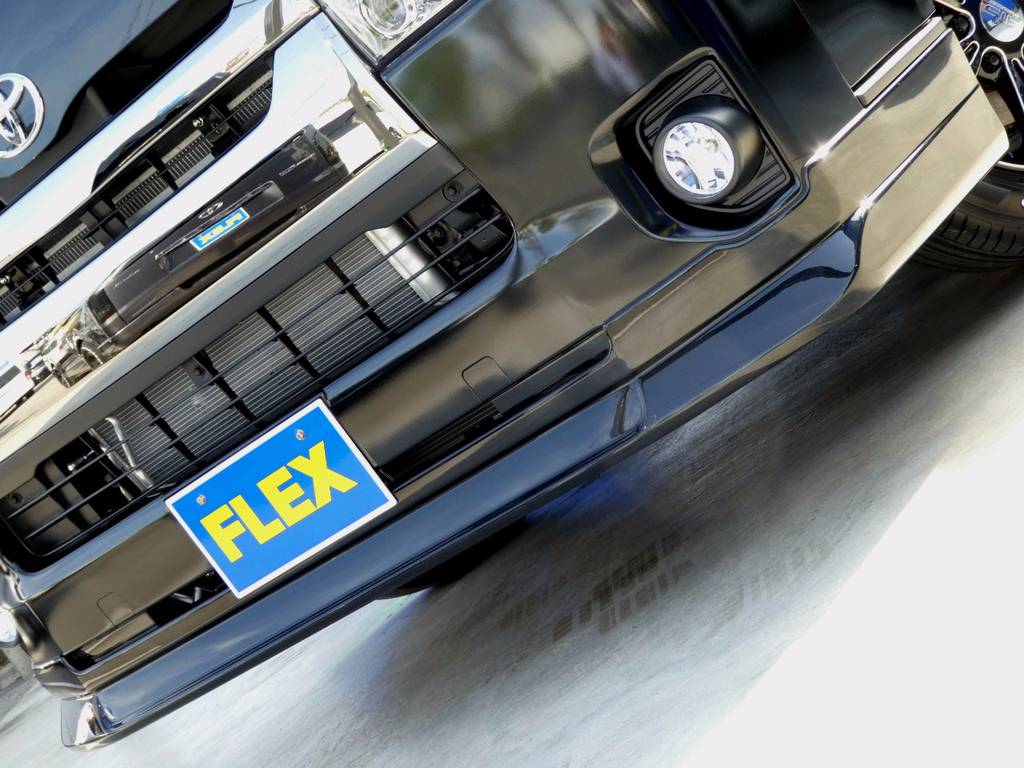 ＦＬＥＸオリジナル　Delfino Lineフロントスポイラーがフロントフェイスを引き締めます！！