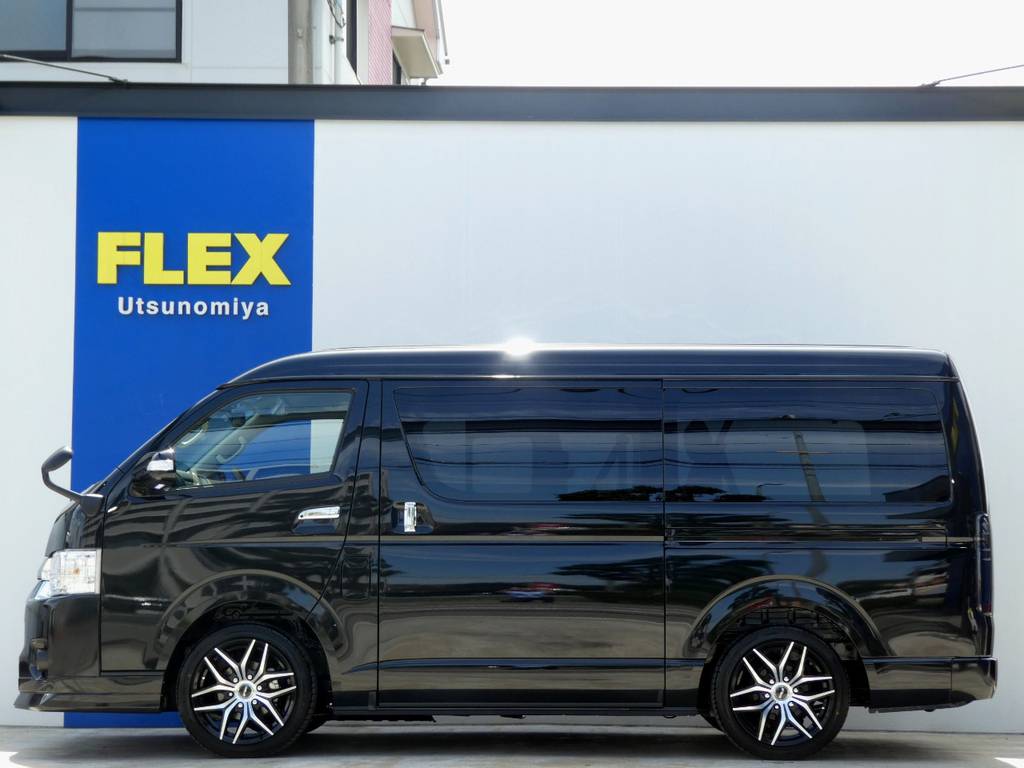 １，５インチローダウン施工済み！構造変更後のご納車となりますのでご安心ください！！メーカーオプションのパワースライドドア完備！！