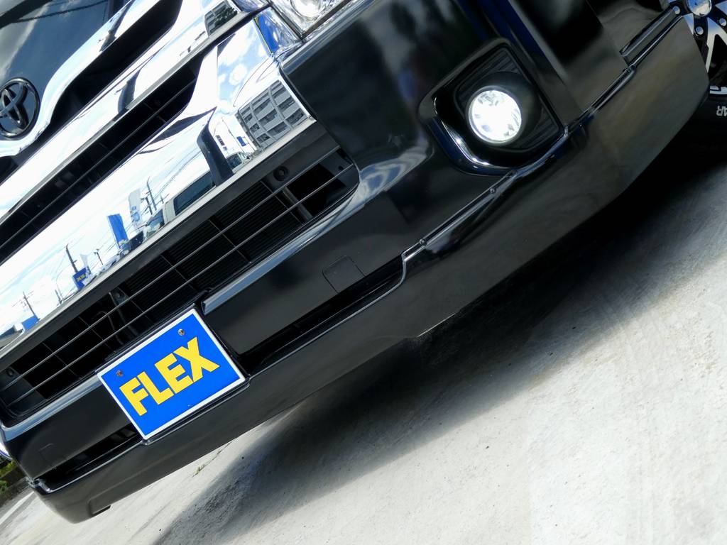 ＦＬＥＸオリジナルスポイラーがフロントフェイスを引き締めます！！